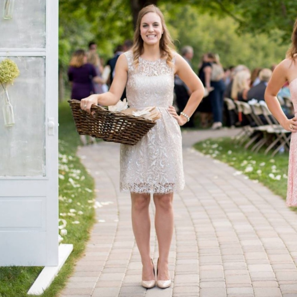 Gold bridesmaid dress